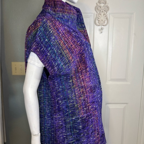 Elizabeth Jenkins Handwoven Chenille Modern Funky Vest - Picture 2 of 11
